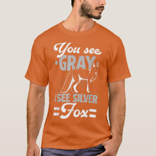 Du ser Grått I se Silver för Wildlife Animal Vien T Shirt