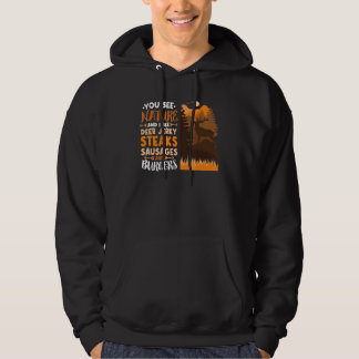 Du ser natur hjort jakt djur skjutning utomhus hoodie