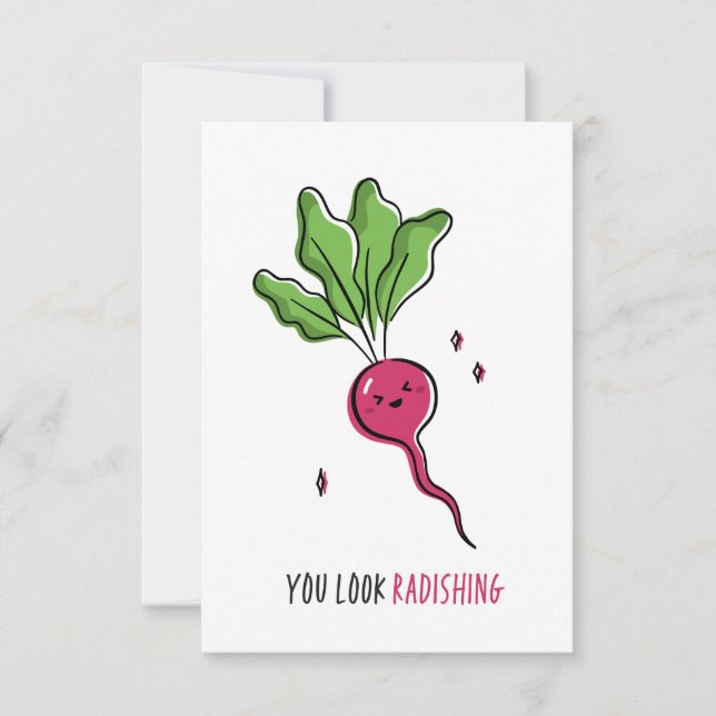 Du ser Radishing Funny Pun Tack Kort (Framsida)