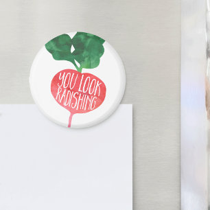 Du ser strålande ut Veggie Pun Magnet