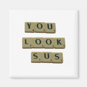 Du ser SUS Brev Tiles Underbar Quotes Gift Magnet