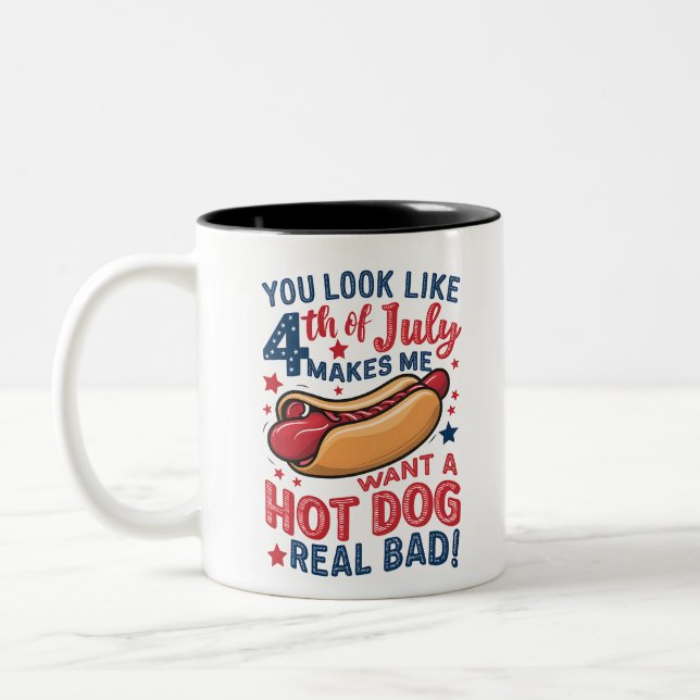 Du ser ut som 4:e juli... -....................... Två-Tonad mugg (Vänster)