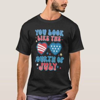 Du ser ut som den fjärde juli amerikanska glada 4t t shirt