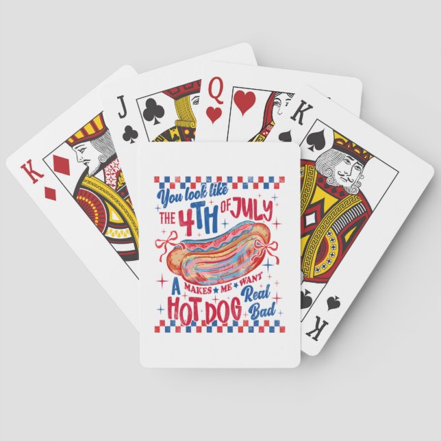 Du ser ut som den fjärde juli-sjukan, Hett Hund de Casinokort (Baksidan)