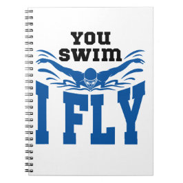 Du Simma i Fly Swimming Butterfly Stroke Anteckningsbok