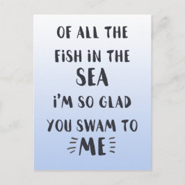 Du simmade till mig - Romantic Quote Vykort