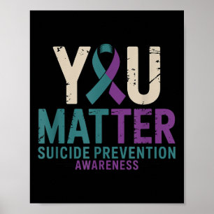 Du självmordsförebyggande medvetanderibbon poster