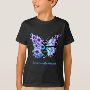 Du Självmordsförebyggande Semikolon Fjäril T Shirt