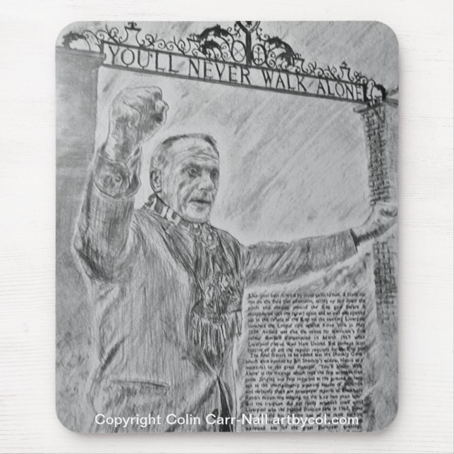 Du ska går aldrig ensamma Mousepad Colin Carr-Nall Musmatta (Framsidan)