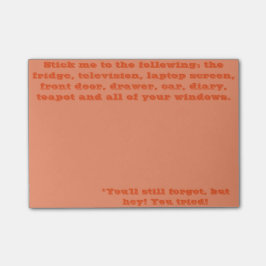 Du ska glömmer på något sätt post-it block