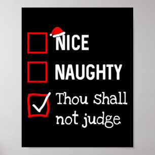 Du ska inte döma Kul Naughty Nice List Jul Poster