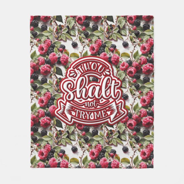 Du ska inte prova mig. fleecefilt (Framsidan)