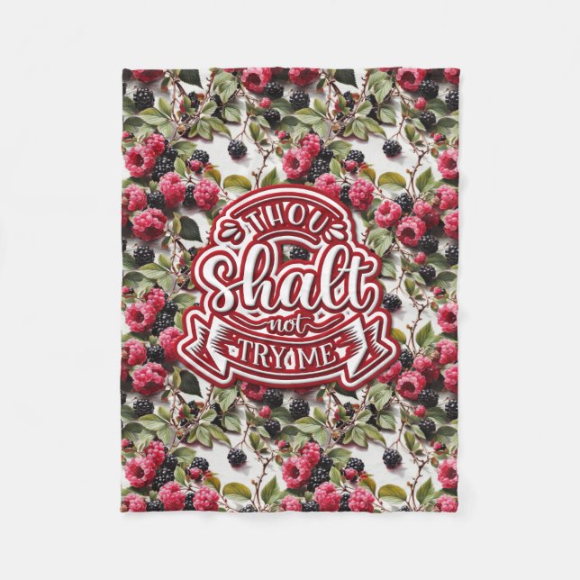 Du ska inte prova mig. fleecefilt (Framsidan)