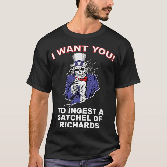 Du ska investera en Satchel of Richards Eat T Shirt (Framsida)