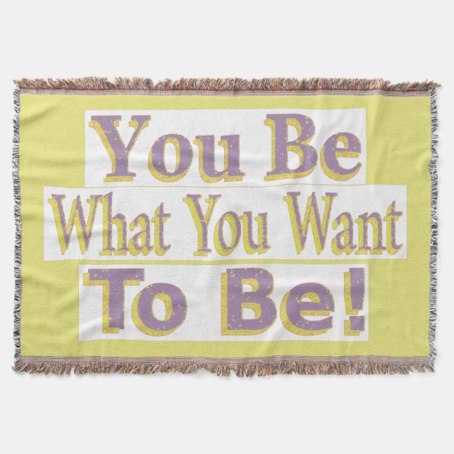 "Du ska vara!" Cute Design. Köp nu Filt (Framsidan)