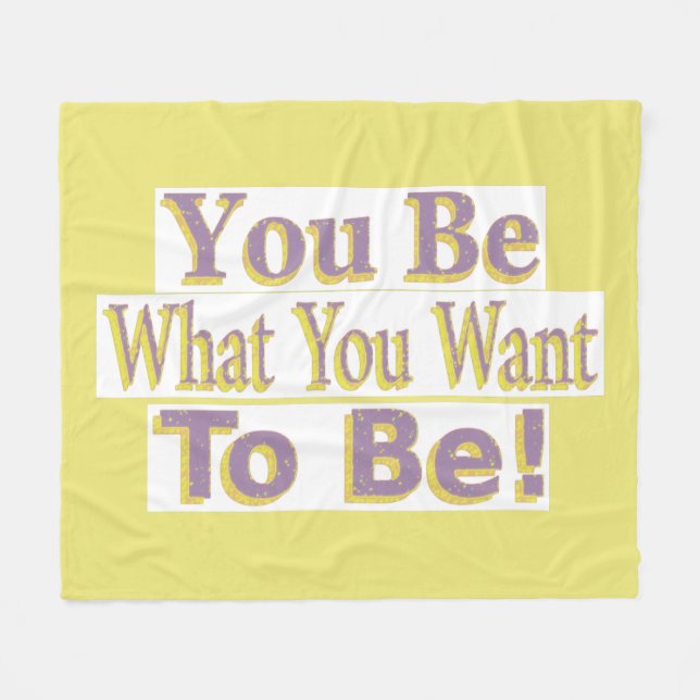 "Du ska vara!" Cute Design. Köp nu Fleecefilt (Framsidan (Horisontell))