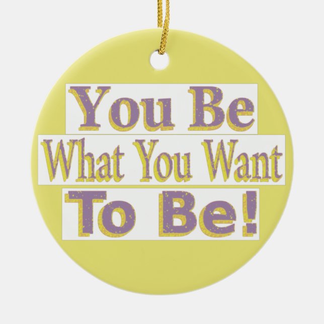 "Du ska vara!" Cute Design. Köp nu Julgransprydnad Keramik (Framsidan)