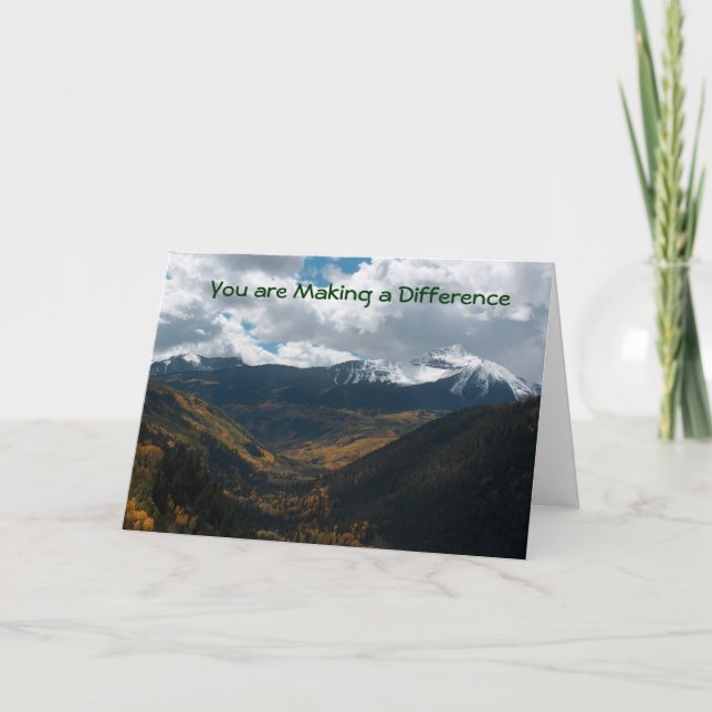 Du skapar en skillnad tack kort (Framsida)