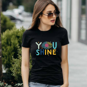 Du skiner minimal Elegant Kvinnor T-shirt