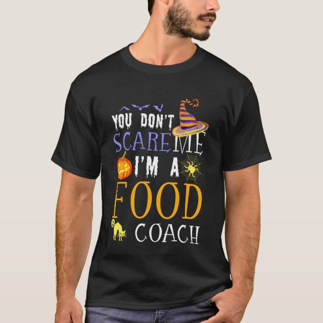 Du Skrämmer Inte Matcoach Halloween-sägelse Kul T Shirt (Framsida)