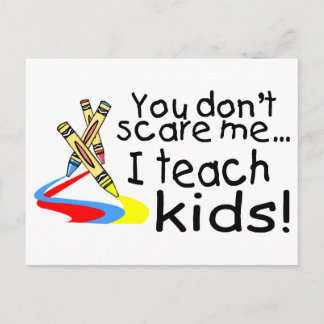 Du Skrämmer mig inte i Teach Kids (Kritor) Vykort