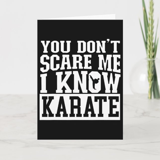 Du skrämmer mig inte jag vet karate  kort (Framsida)