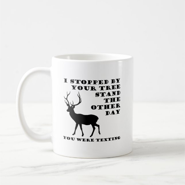 Du Skrev Roliga Jakt Kaffe/Te-mugg Kaffemugg (Vänster)