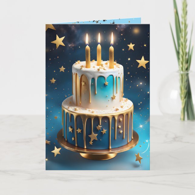 Du skryter som Stars Birthday Card Helgkort (Framsida)