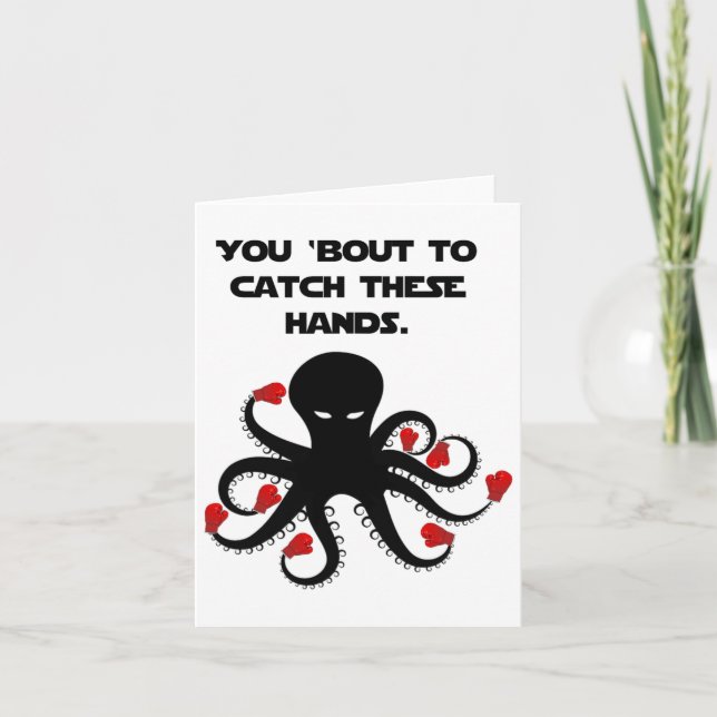 Du skulle fånga Händerna Octopus Boxing Kort (Framsida)