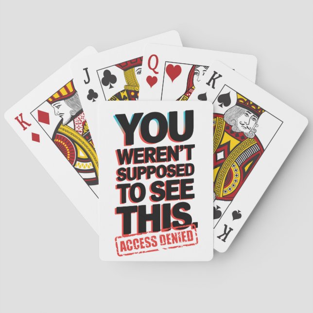 Du skulle inte se detta casinokort (Baksidan)