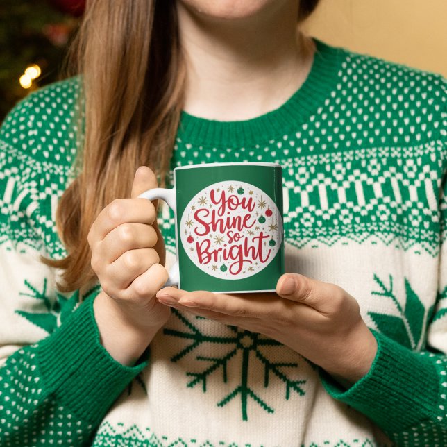 Du skyggar så ljust Mugg (Empower someone special with this, "You shine so bright" holiday mug! )