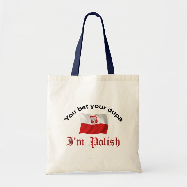 Du slå vad din dupa mig den polska förmiddagen tygkasse (Framsidan)