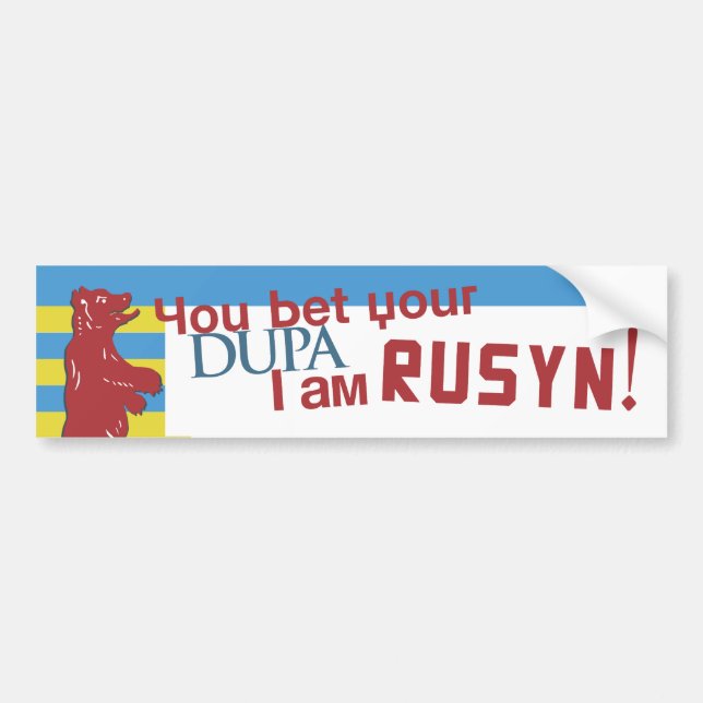 Du slå vad din dupa mig förmiddagen Rusyn! Bildekal (Framsidan)