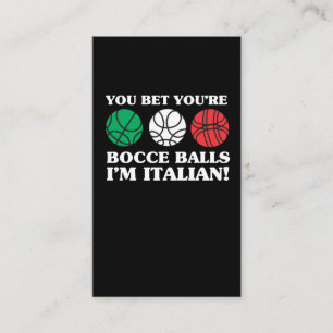 Du slå vad dina Bocce bollar - Visitkort