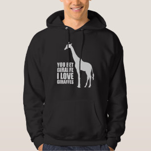 Du slå vad giraffet som jag älskar giraff hoodie