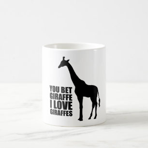 Du slå vad giraffet som jag älskar giraff muggen kaffemugg