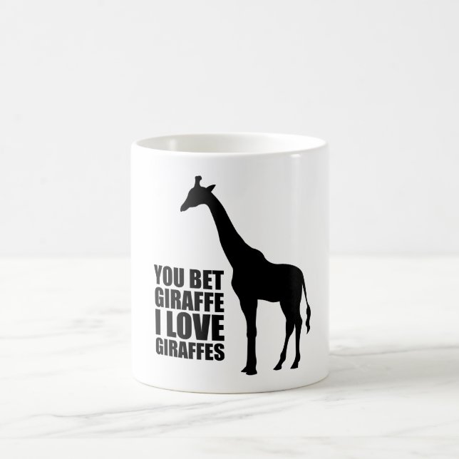 Du slå vad giraffet som jag älskar giraff muggen kaffemugg (Center)