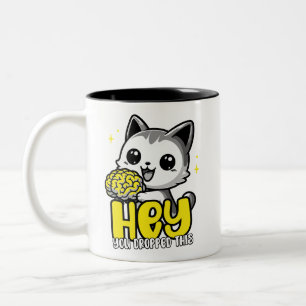 Du släpper den här konstiga Cat Meme Mugg