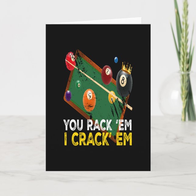 Du slår Em i sprick Em Billiard Bassäng Kort (Framsida)