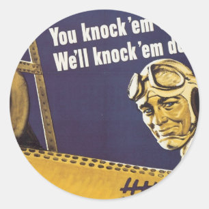 Du slår ut dem runt klistermärke