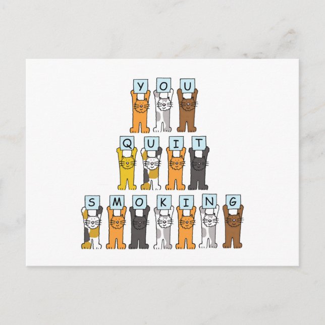 Du slutade röka serie-katter vykort (Framsida)