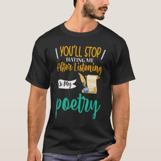 Du slutar hata mig poet Poetry T Shirt