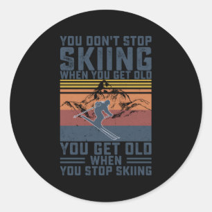 Du slutar inte att hoppas när du får det gamla ski runt klistermärke