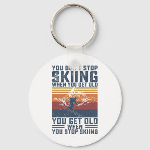 Du Slutar Inte Ski När Du Blir Gammal Skidåkare Sk Nyckelring