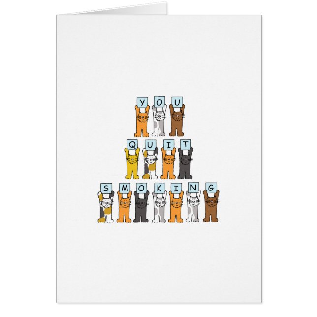 Du slutar röka katter i Tecknaden Hälsningskort (Framsidan)