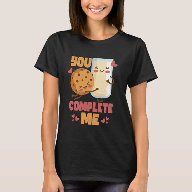 Du slutför mig Cookie och Mjölk Chocolate Chip T Shirt (Framsida)