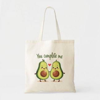 Du slutför mig - Cute Avocado Kärlek Design Tygkasse