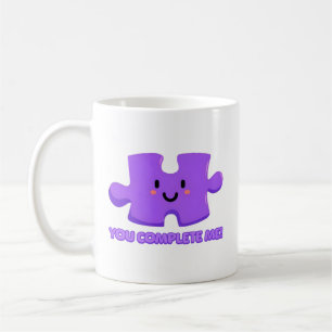 Du slutför mig! Cute Puzzle-Tecknad Kaffemugg