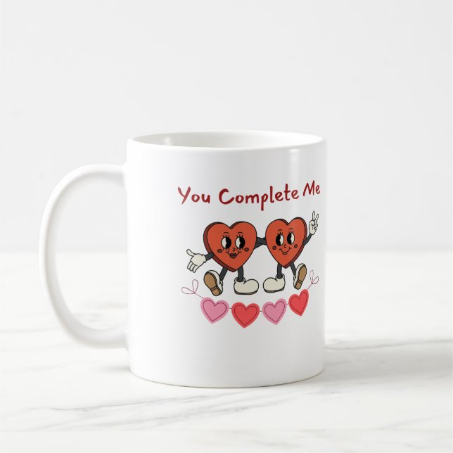 Du slutför mig, Lycklig Hearts på en Kaffemugg (Vänster)