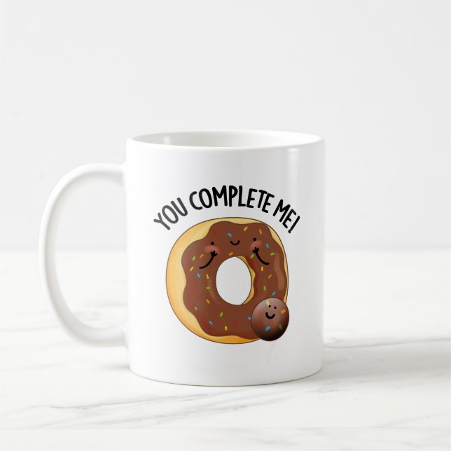 Du slutför mig, underbart mat Donut Pun Kaffemugg (Vänster)